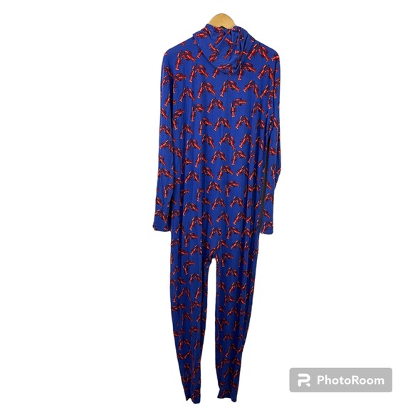 MeUndies Lobster Print Unisex Onesie Pajamas - Picture 3 of 6